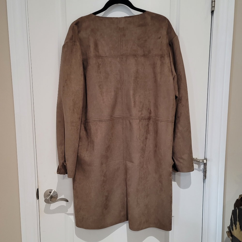 NWT Micro Suede Philosophy Jacket Duster Coat Size XL - Picture 4 of 4
